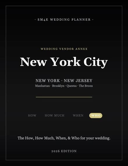 SM4E Wedding Vendor Annex cover (New York City shown)